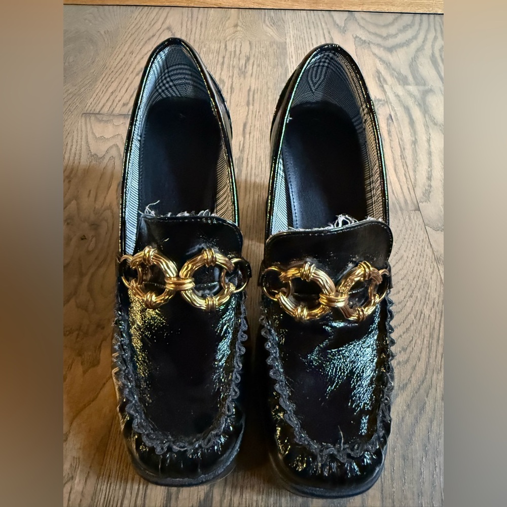 Circus NY by Sam Edelman Susie platform loafers in black gloss, size 9 EUC. - Picture 4 of 7
